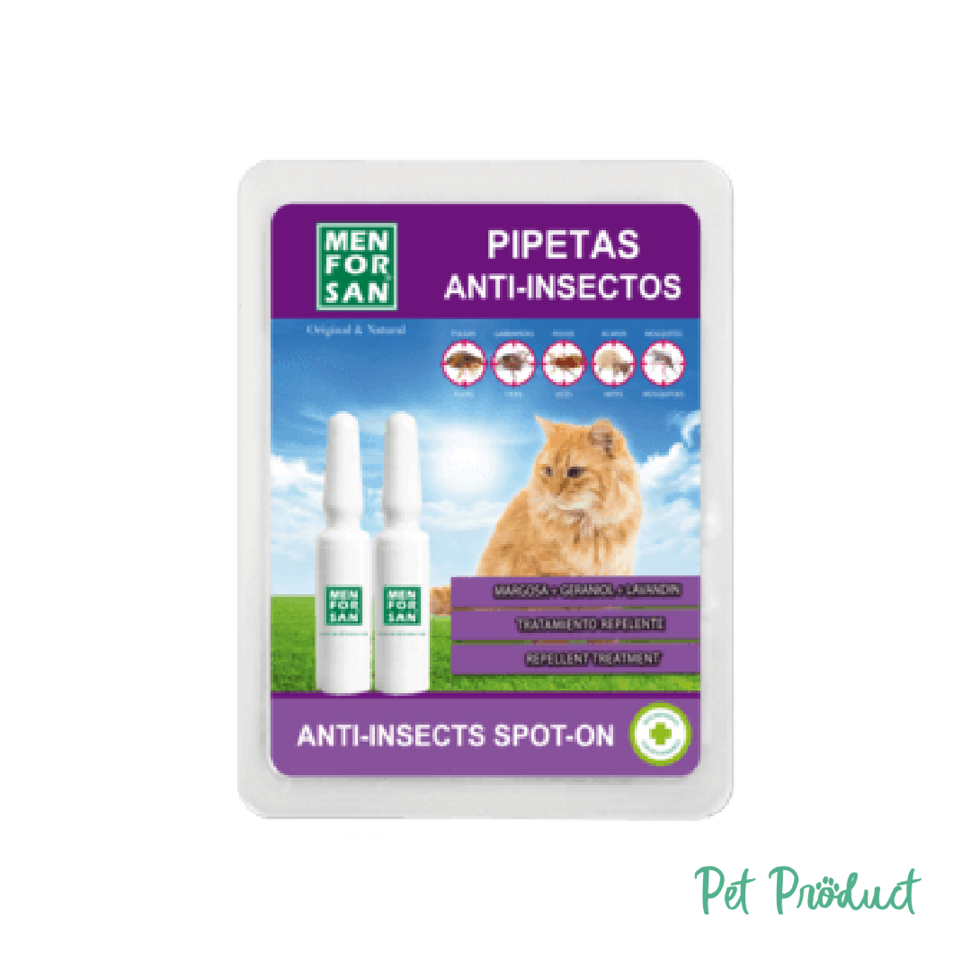 Men For San Pipettes "Spot-On" Anti-Insectes Pour Chat (x2) (DATA 01/06/25) -90%