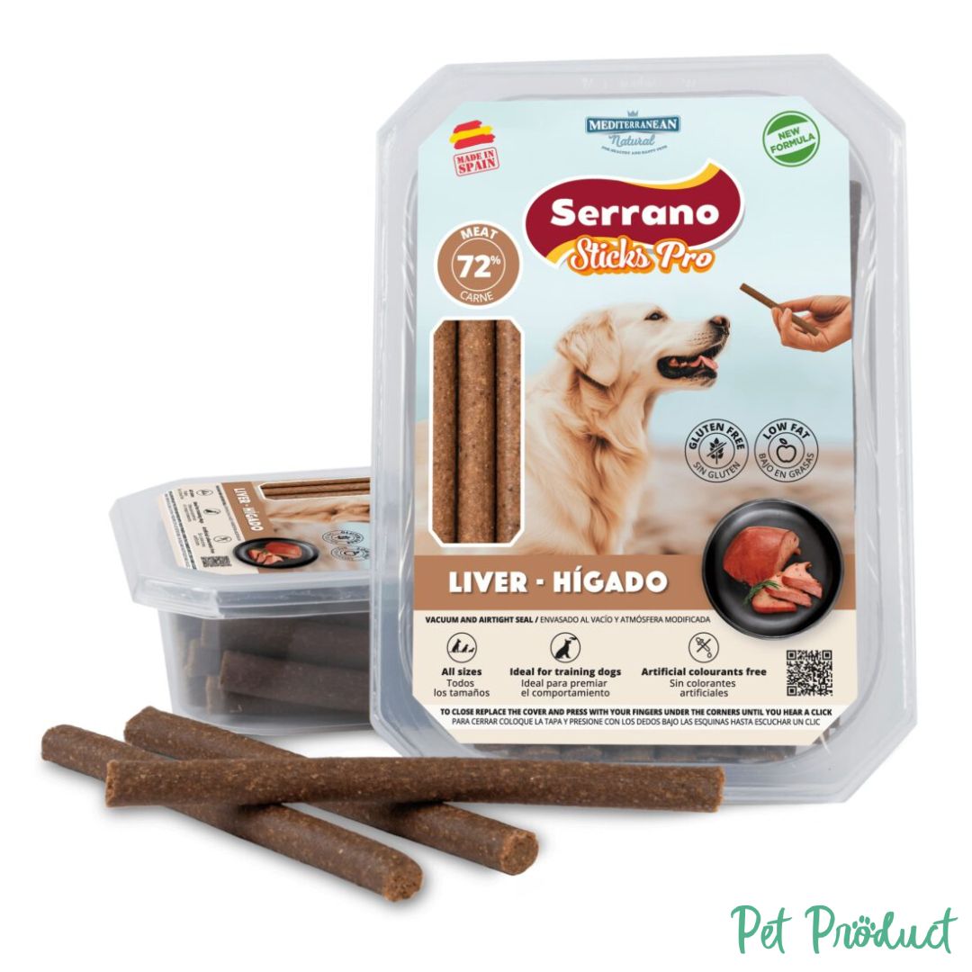 Serrano Sticks Pro Liver – Friandises chien foie 70 % viande sans gluten
