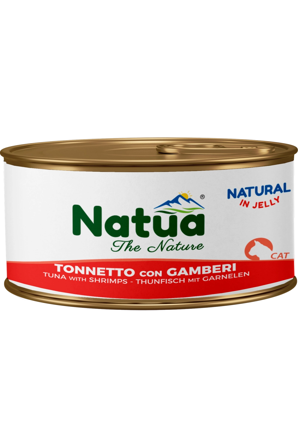 0003 Natua Natural in jelly cat Thon avec Crevettes 85g) Cat Jelly Cans Tuna with Shrimps