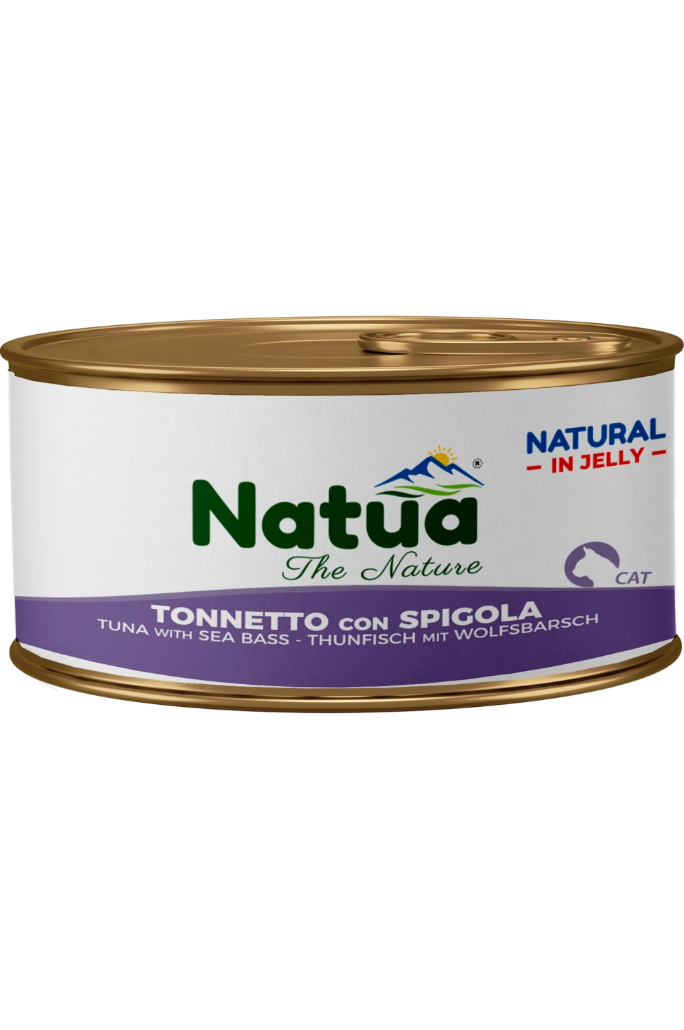 0013 Natua Natural in jelly cat (Thon et Bar 85g) Cat Jelly Cans Tuna with Seabass