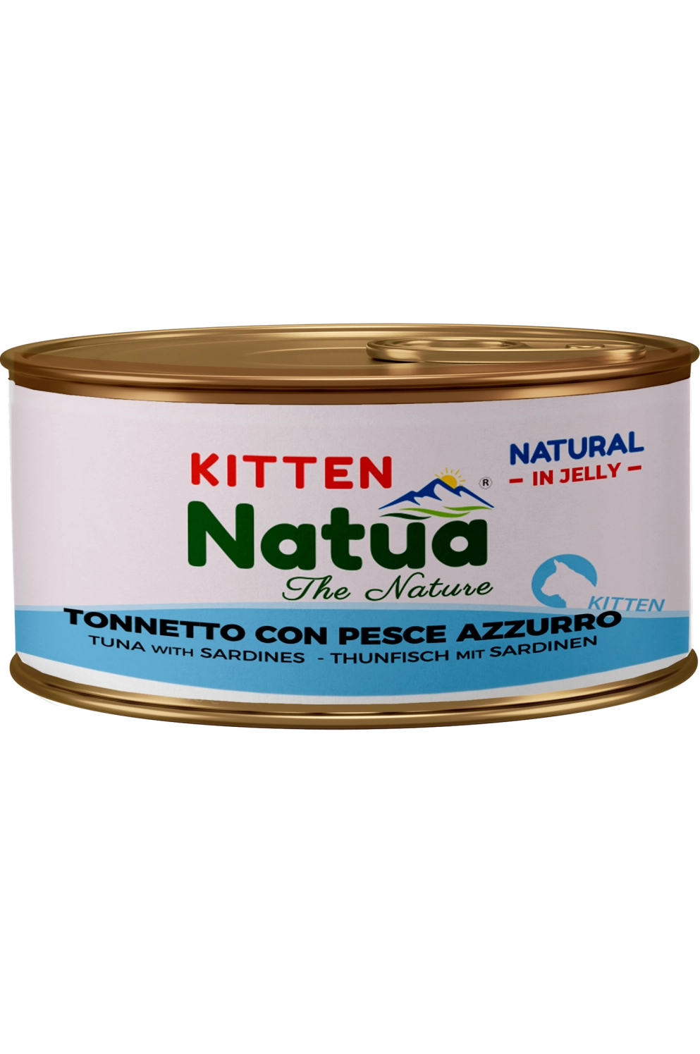 0251 Natua Natural in jelly cat (Chaton Thon aux Sardines 85g) Cat Jelly Cans kitten Tuna with Sardines