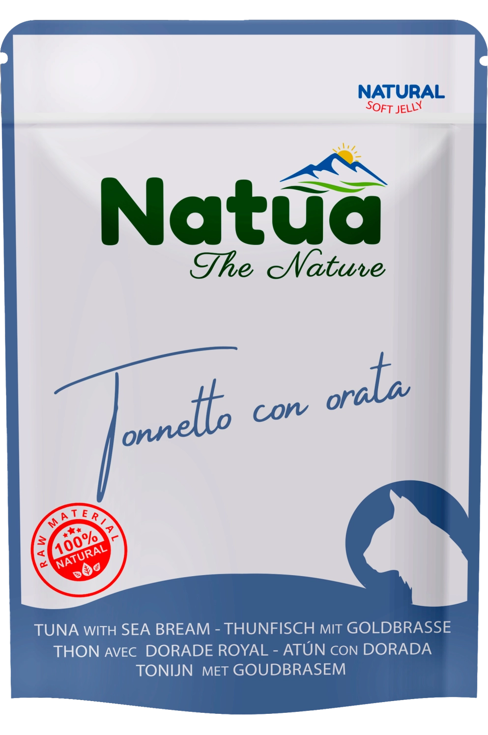 0601 Natua Natural in jelly cat (Thon avec Daurade 70g) Cat Jelly Pouch Tuna with Seabream