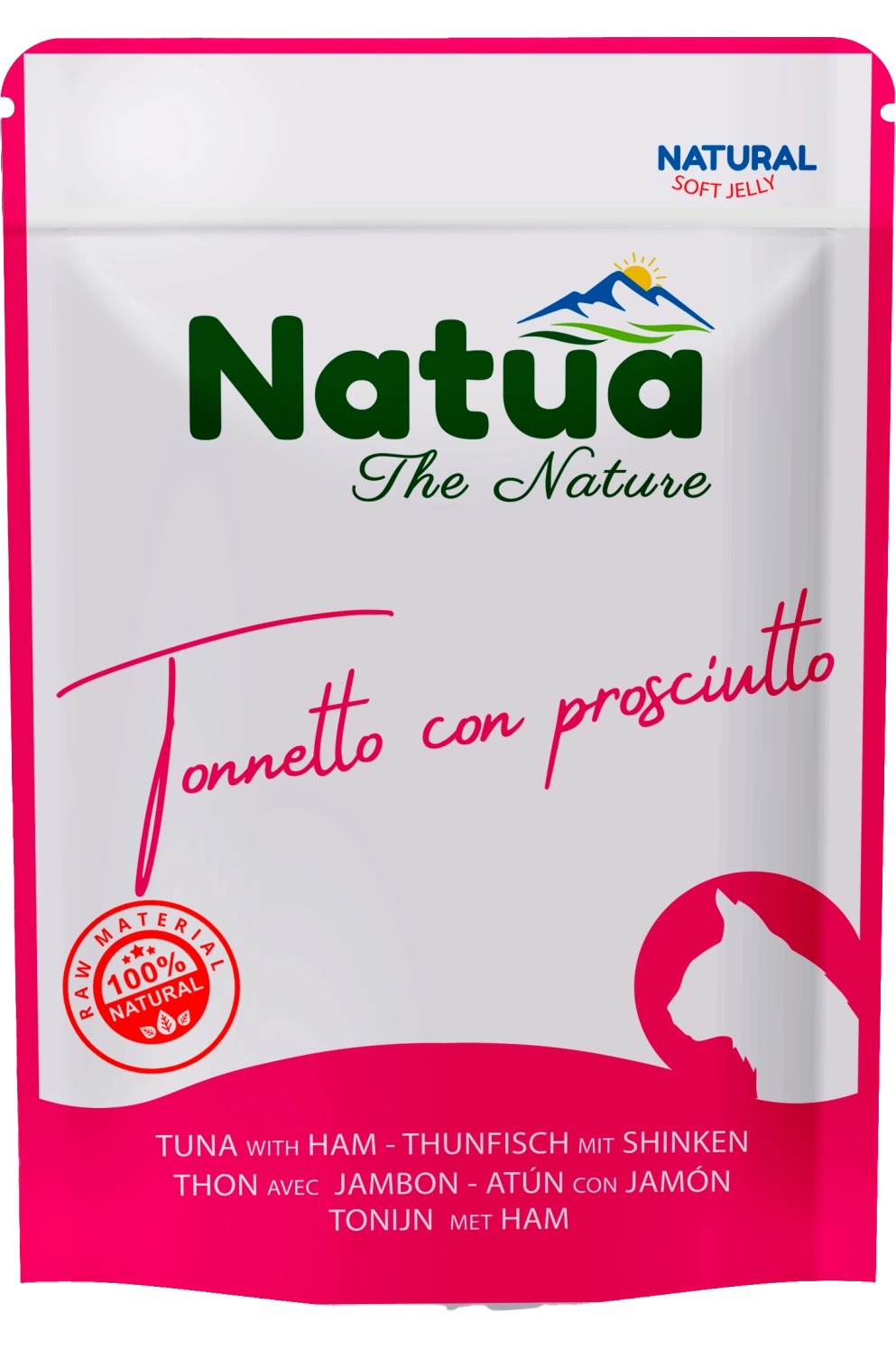 0604 Natua Natural in jelly cat (Thon avec Jambon 70g) Cat Jelly Pouch Tuna with Ham