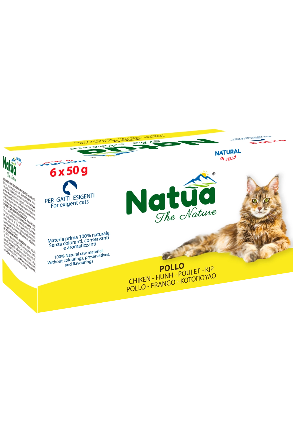 0850 Natua Natural in jelly cat (6x50g Poulet) Cat Jelly Cans Chicken