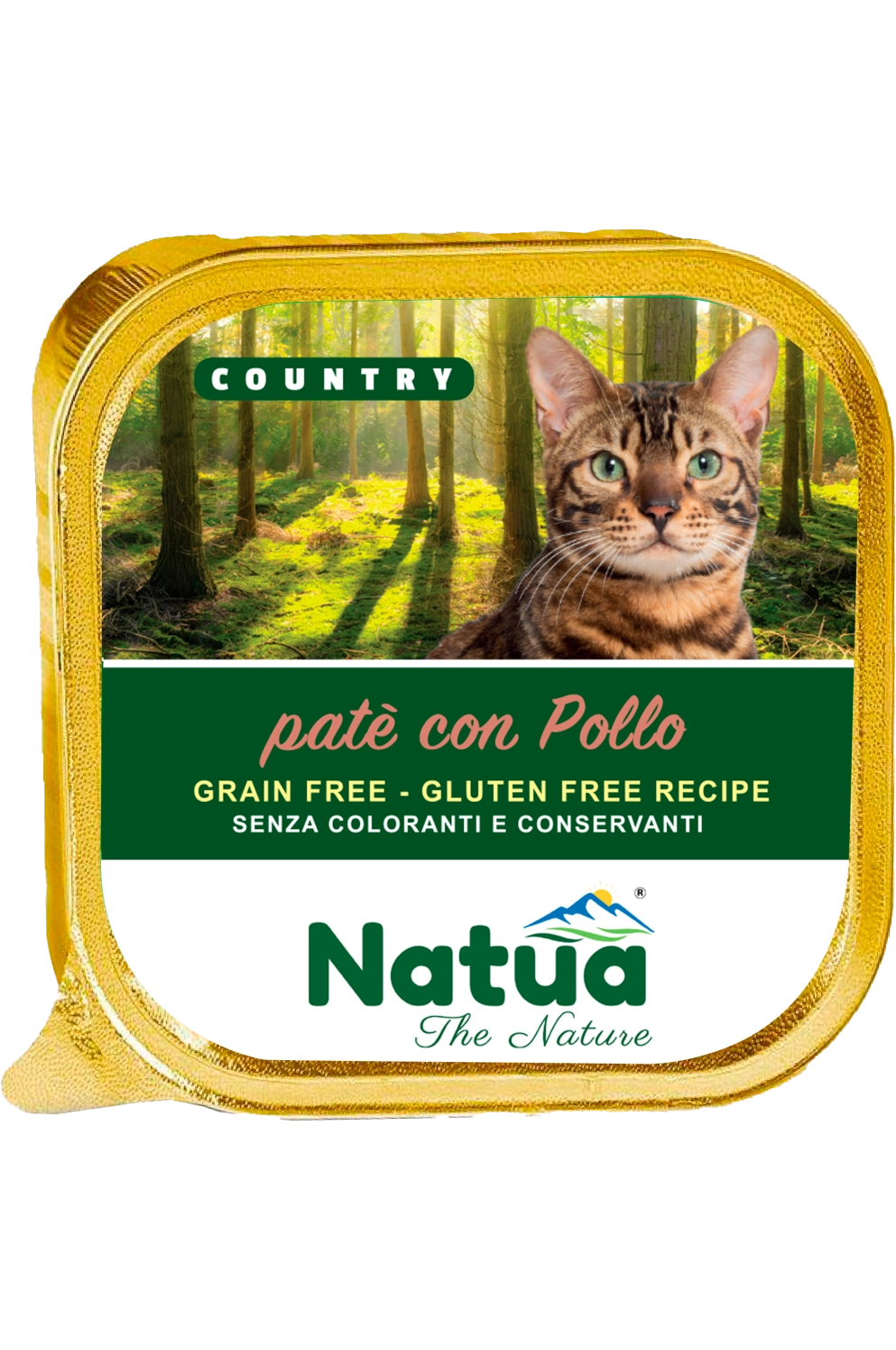 5002 Natua Country cat (Poulet 100g) Cat Alu Tray Chicken