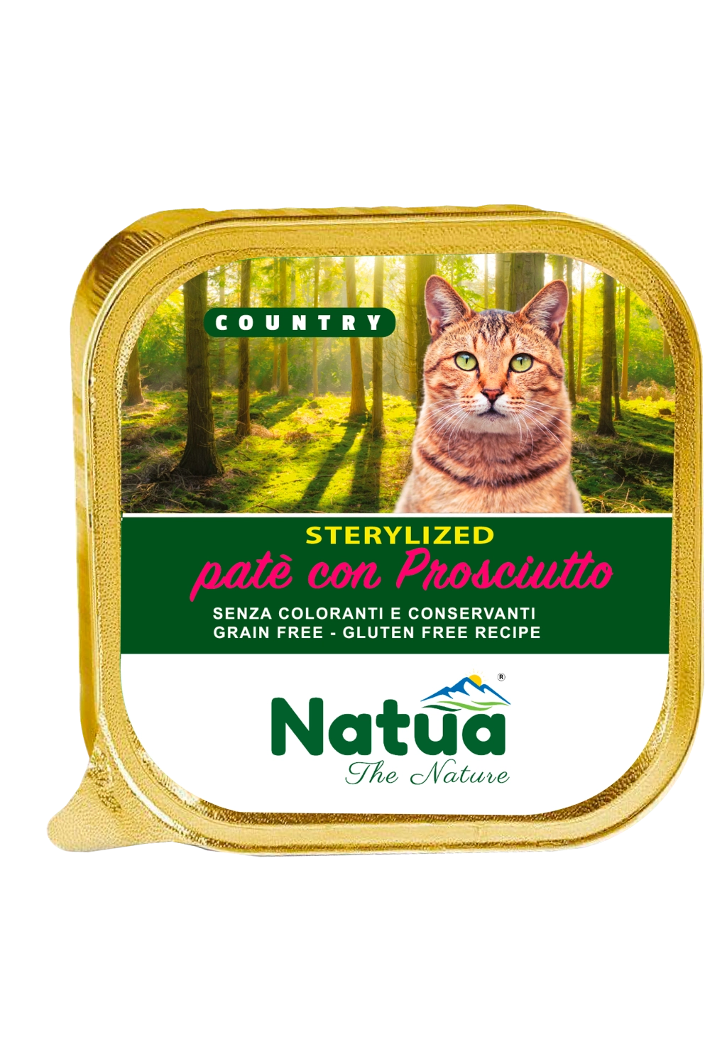 5040 Natua Country cat (Chat Stérilisé Jambon 100g) Cat Alu Tray Ham Sterilized
